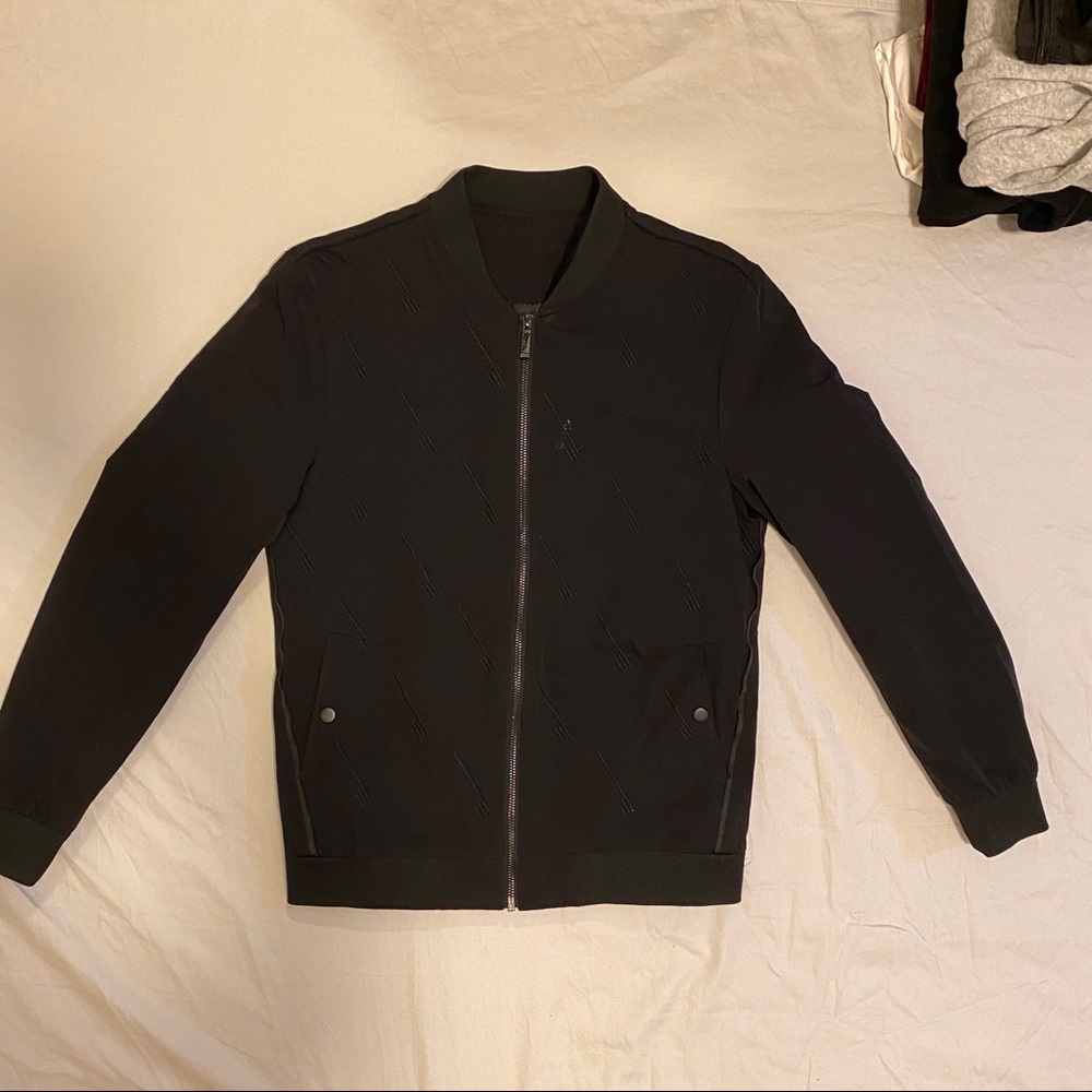 Men’s black waterproof bomber jacket